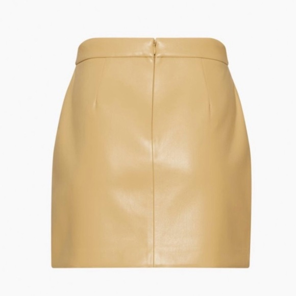 Wilfred Aritzia Patio Mini Skirt Faux Leather in Cream Size 4 - Picture 13 of 15
